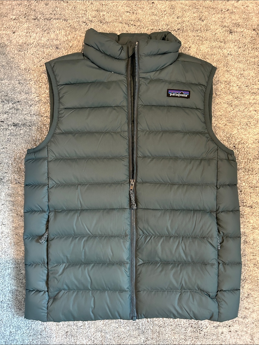 Patagonia Kids Down Sweater Vest in Nouveau Green